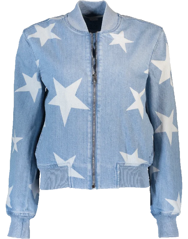 Denim Star Bomber Jacket