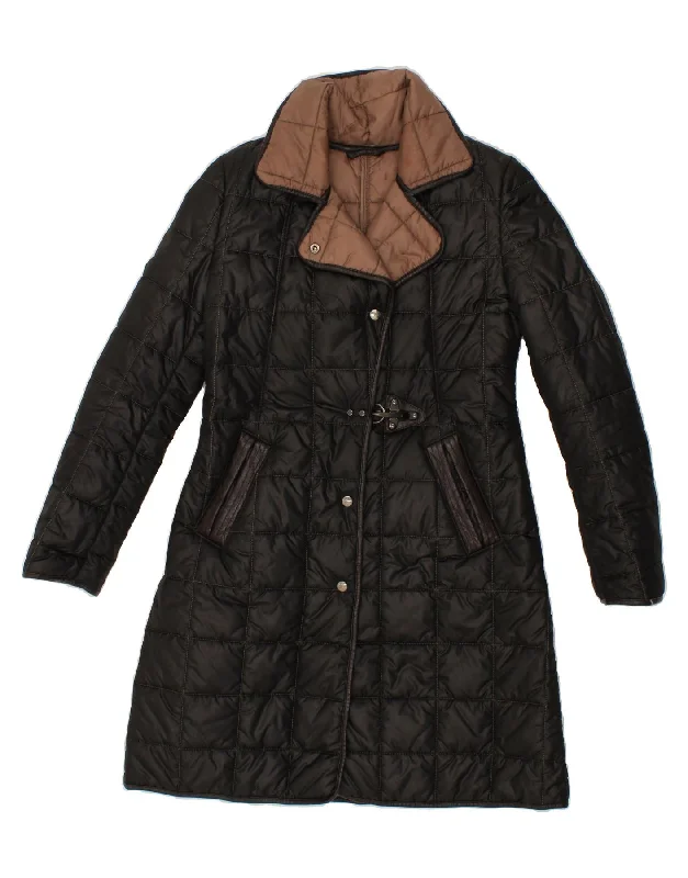 FAY Womens Padded Coat UK 10 Small Black Polyester