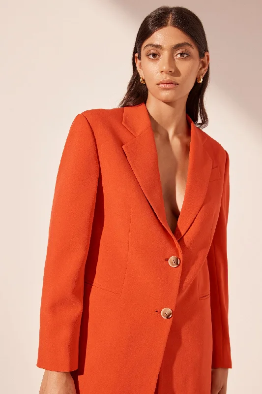 IRENA OVERSIZED TAILORED BLAZER - HIBISCUS