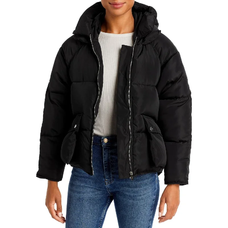 Toast Society Womens Short Hooded Puffer Jacket