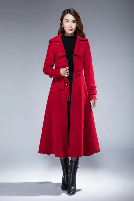 Winter wool coat, long wool coat 1858#