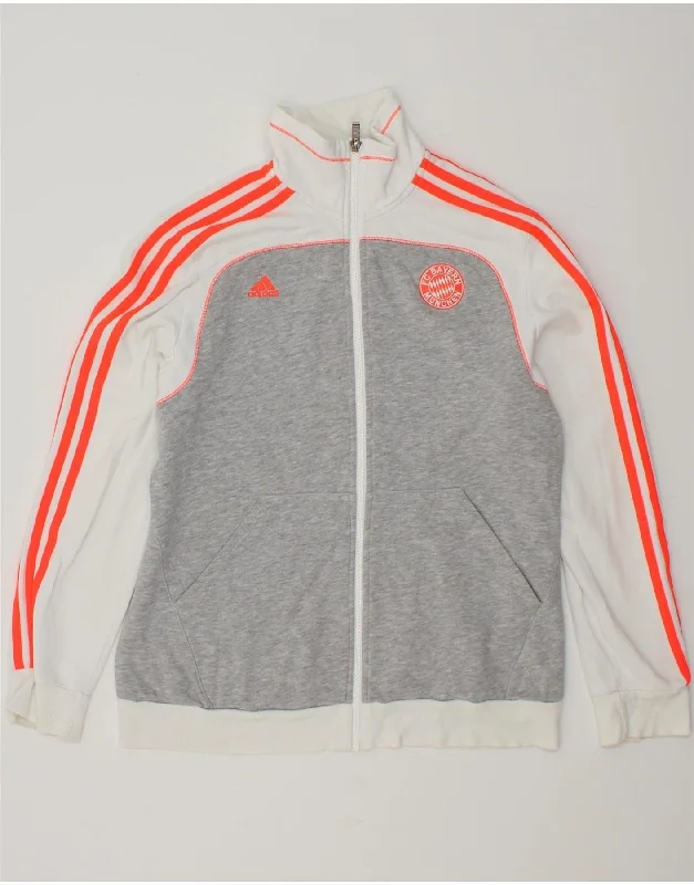 ADIDAS Womens FC Bayern Munchen Tracksuit Top Jacket UK 16/18 Large Grey