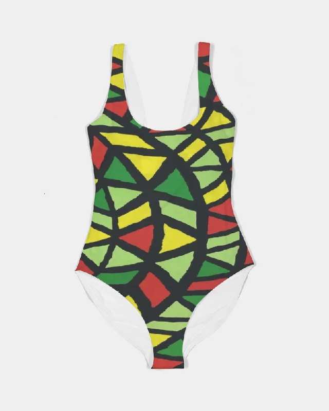 AKH African Symmetry Art Women's One-Piece Swimsuit