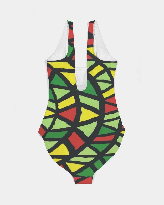 AKH African Symmetry Art Women's One-Piece Swimsuit