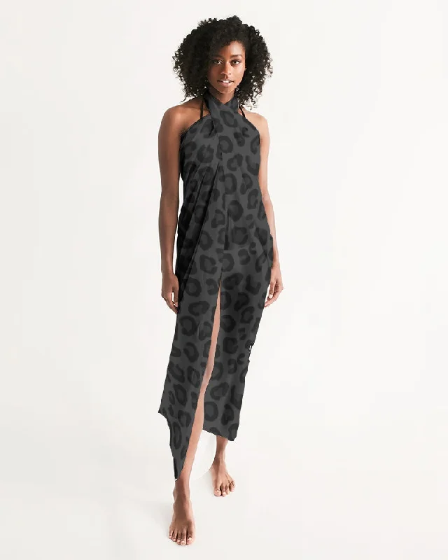 AKH Black Leopard Swim Cover Up