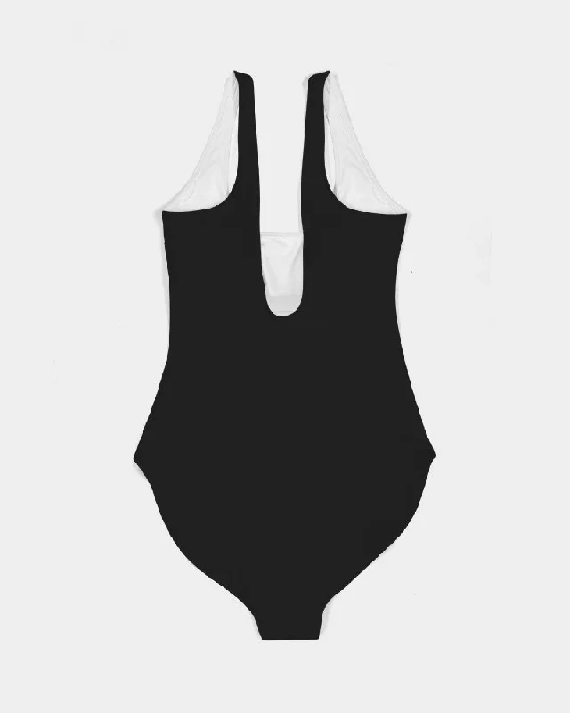 AKH Black Women's One-Piece Swimsuit