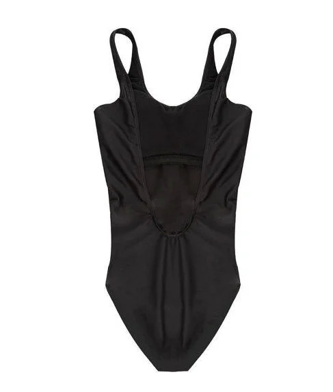 Blank Black Modern Sleek One Piece Swimsuit