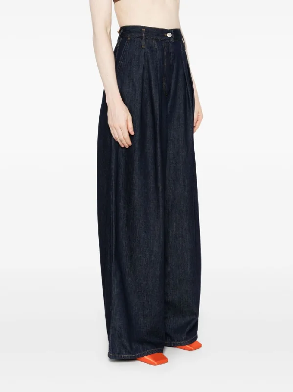 DRIES VAN NOTEN Women Pleated Wide-Leg Pants