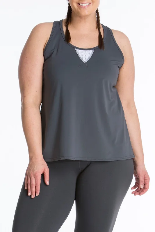 Lola Getts Easy Tank - Charcoal/White