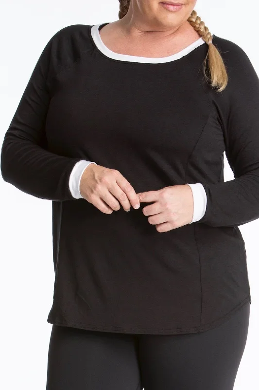 Lola Getts Long Sleeves Top- Black/White