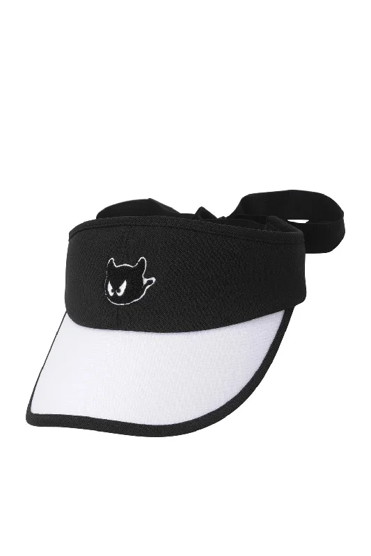 Women's WAACKY Ribbon Sun Visor Black