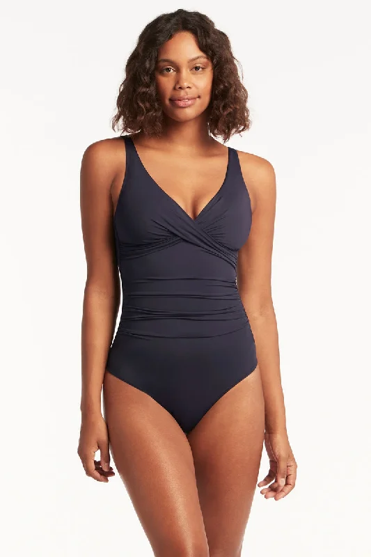 SEA LEVEL ESSENTIALS CROSS FRONT MULTIFIT ONE PIECE -  NIGHT SKY