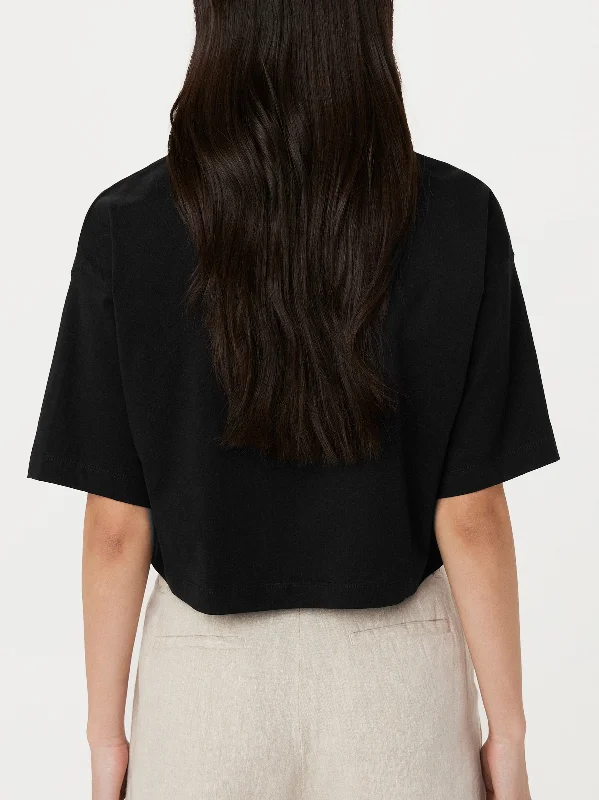 The Cropped Boxy T-Shirt in Black