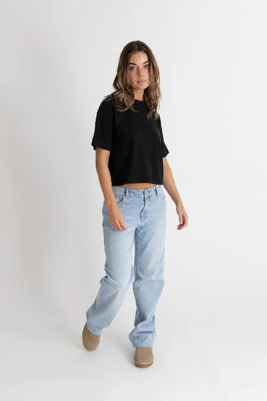 A Brand 99 Baggy Wide Leg Jeans in Gina Rcy