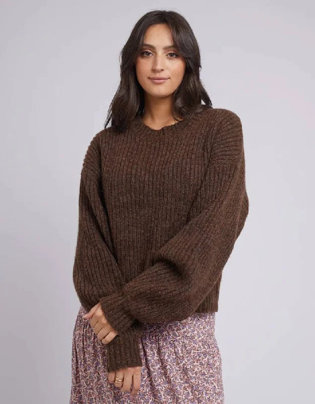 ALL ABOUT EVE LOLA KNIT BROWN