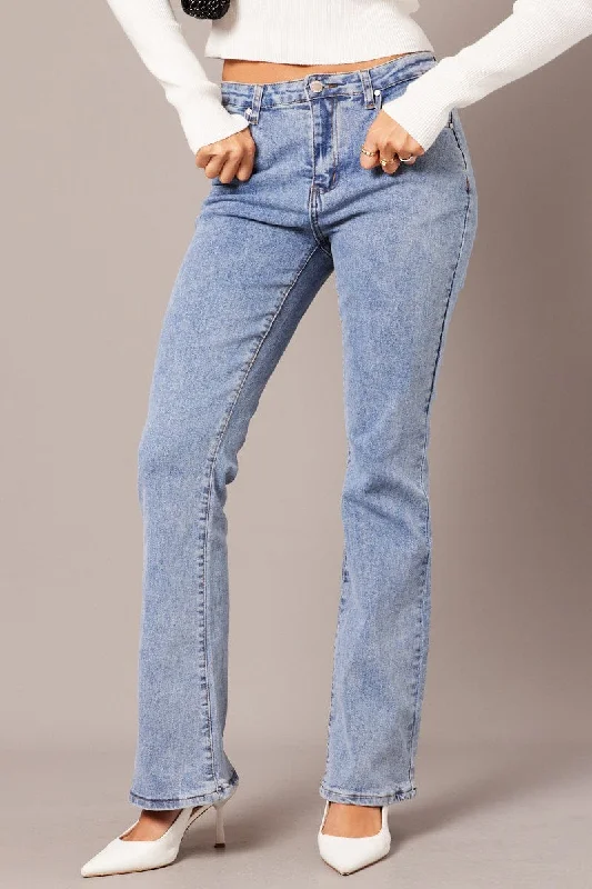 Denim Flare Jean Mid Rise