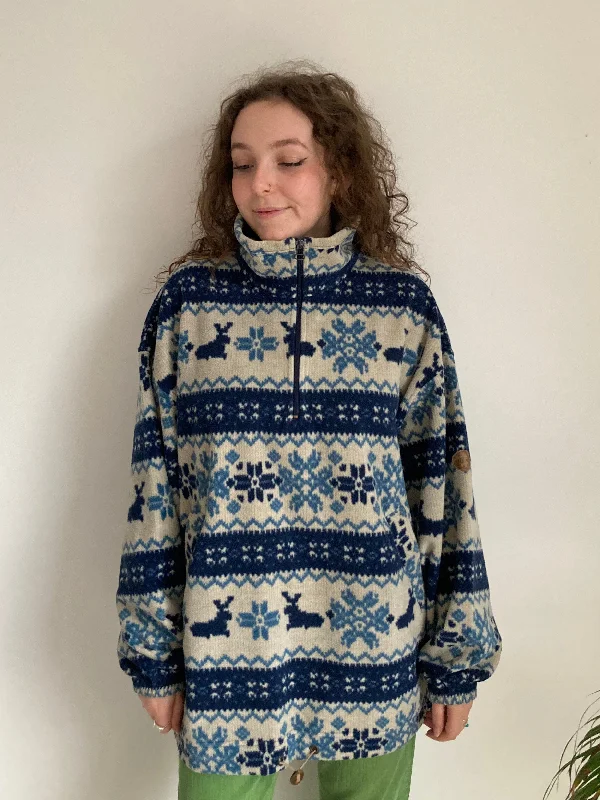 Vintage Ellesse Snowflake Fleece (XL)