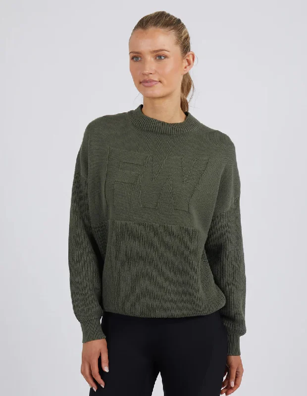 FOXWOOD LEISUREFIT KNIT KHAKI