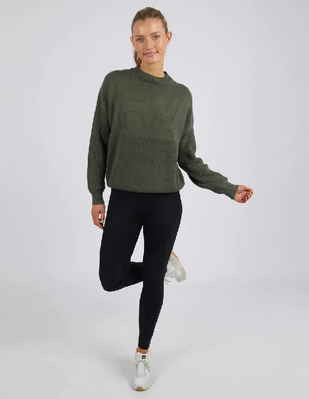 FOXWOOD LEISUREFIT KNIT KHAKI