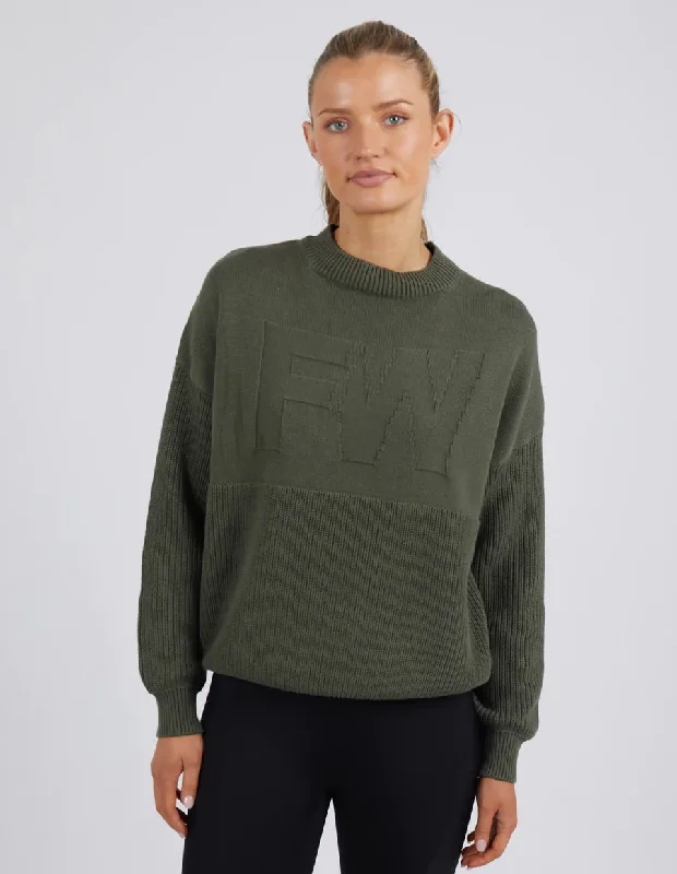 FOXWOOD LEISUREFIT KNIT KHAKI