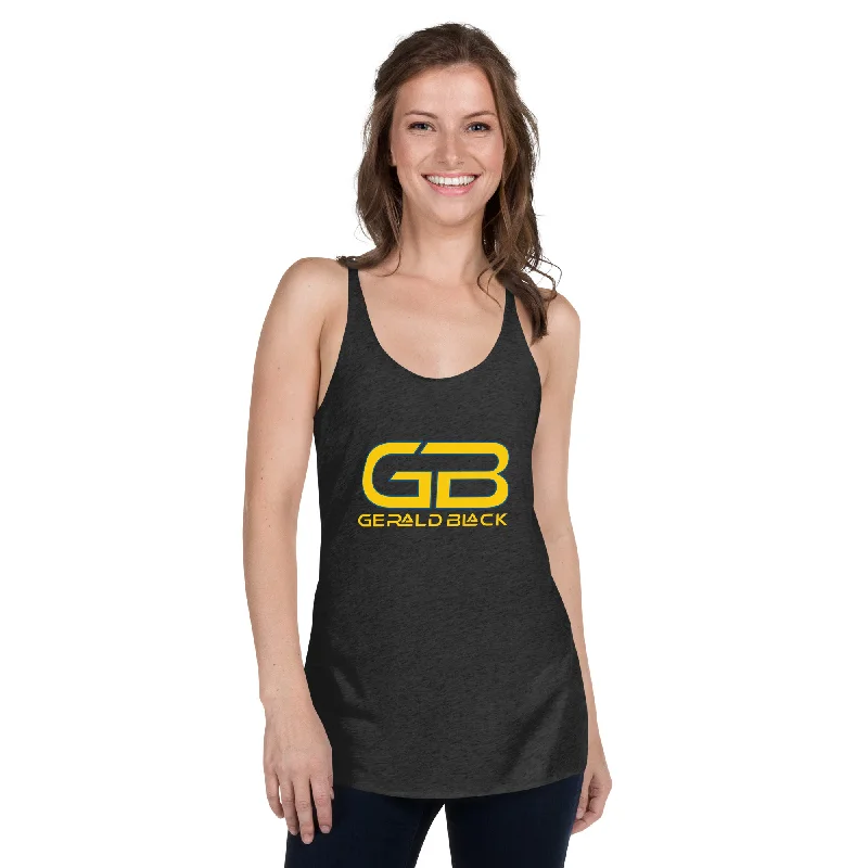 Gerald Black Women's Racerback Tank Top YelBLU