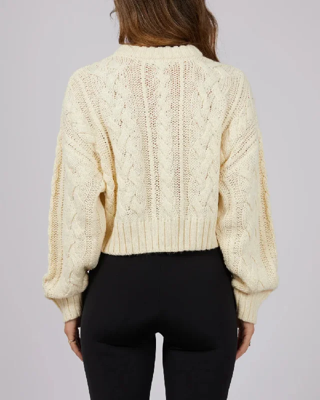 JORGE ERIKA CABLE KNIT VINTAGE WHITE