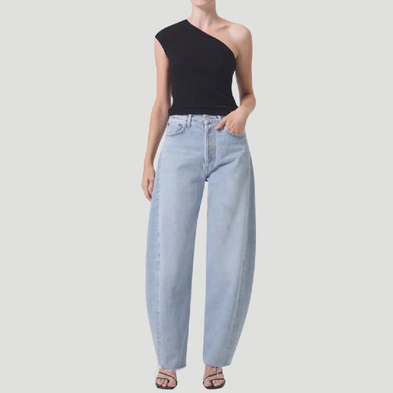 Luna High Rise Pieced Taper Jeans (Void)