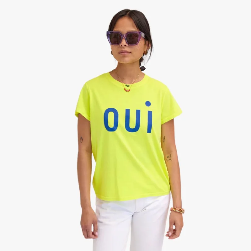 ""Oui"" Classic Tee (Neon Yellow)