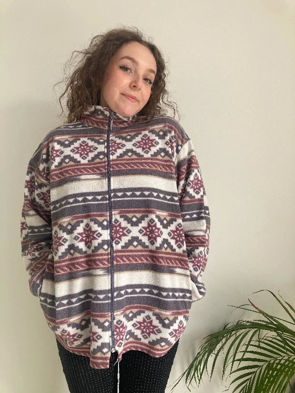 Vintage Snowflake Design Fleece (L)