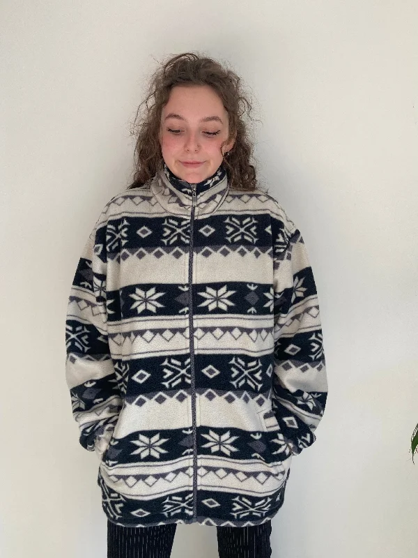 Snowflake Print Fleece (L)