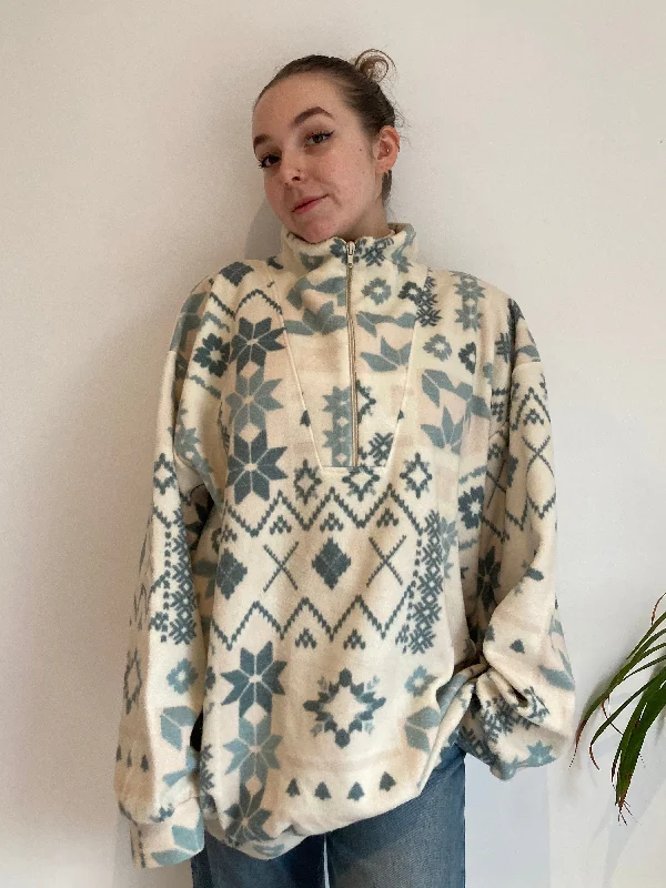 Vintage Cream Snowflake Fleece (XXL)