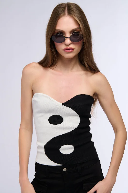 YIN AND YANG TUBE TOP