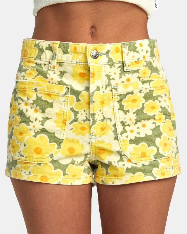 Belle Corduroy Shorts - Fern