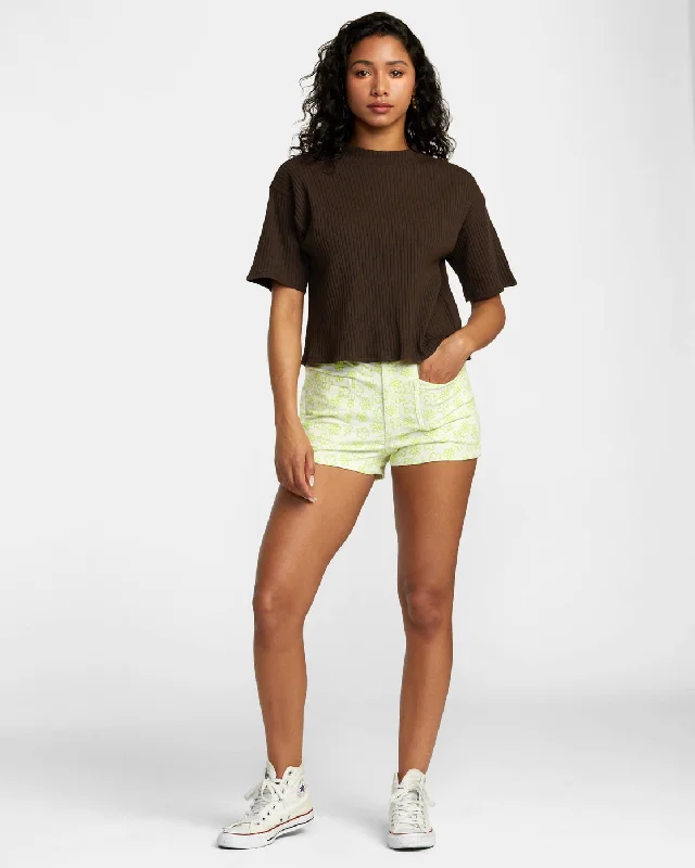 Belle Corduroy Shorts - Neon Green