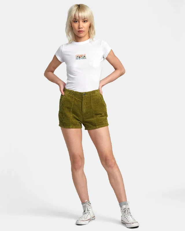 Daylight Corduroy Shorts - Monstera