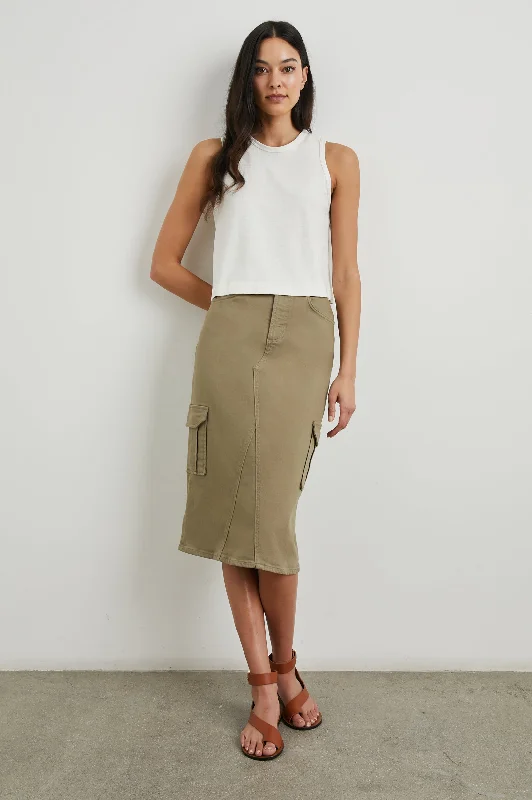 HIGHLAND CARGO SKIRT - WASHED OLIVE