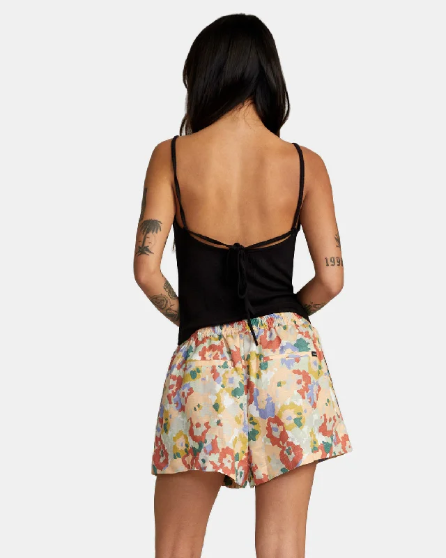 Linen Sawyer Elastic Waist Shorts - Multi