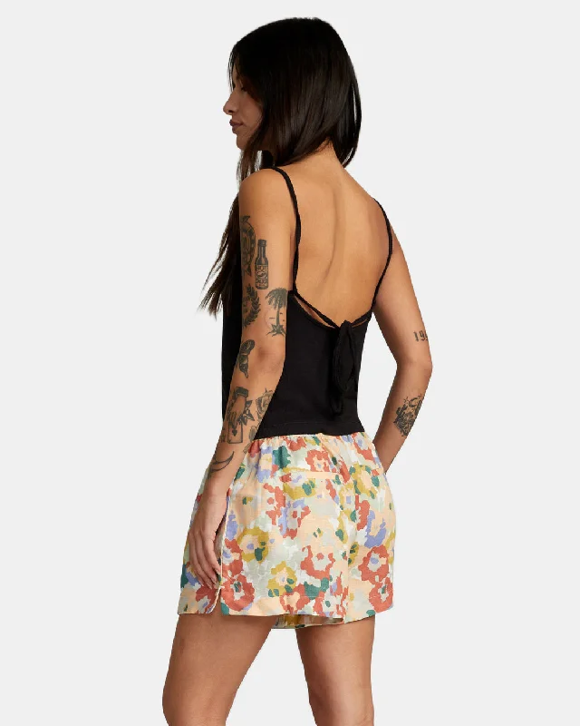 Linen Sawyer Elastic Waist Shorts - Multi