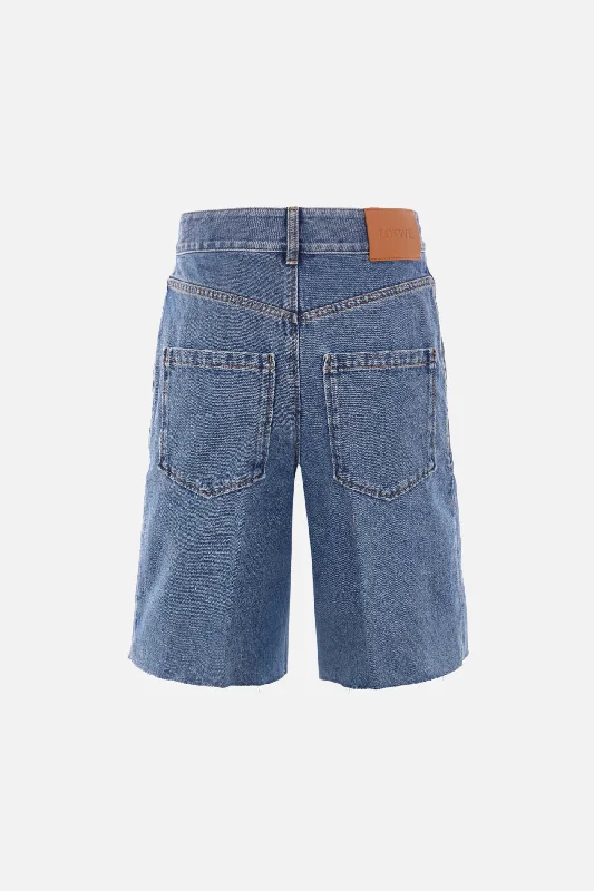 Anagram denim shorts