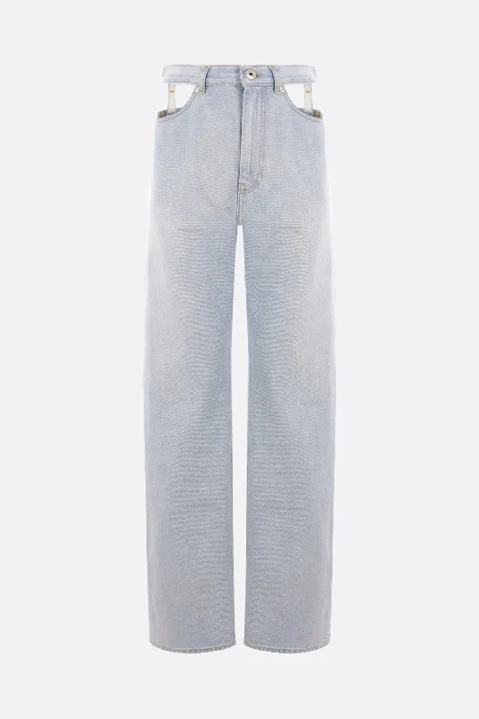 denim wide-leg jeans