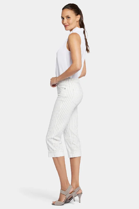 Marilyn Straight Crop Jeans - Beach Cruise Stripe