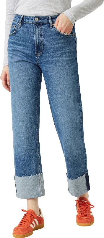 Savannah Cuffed Straight Leg Jeans - Women's|-|Jean à jambe droite et revers Savannah - Femme