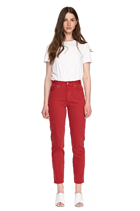 Neuw WOMENS LOLA MOM SLIM JEANS ROUGE