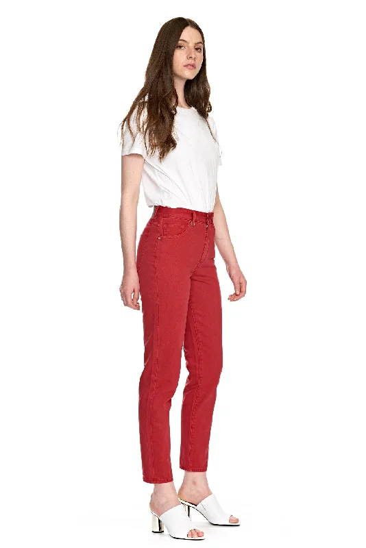 Neuw WOMENS LOLA MOM SLIM JEANS ROUGE