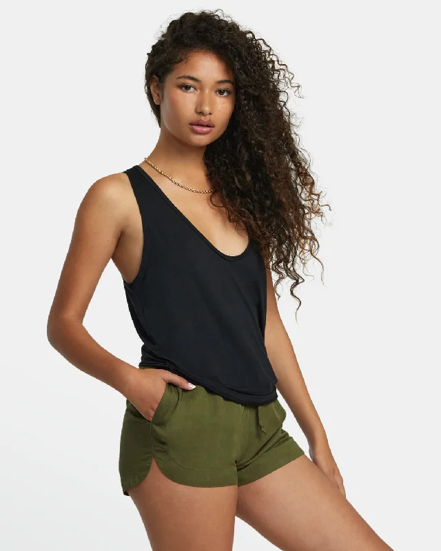 New Yume Drawcord Shorts - Dark Olive