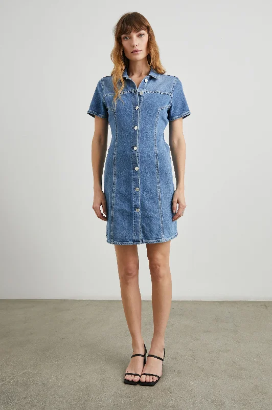 PASADENA DRESS - CADET BLUE