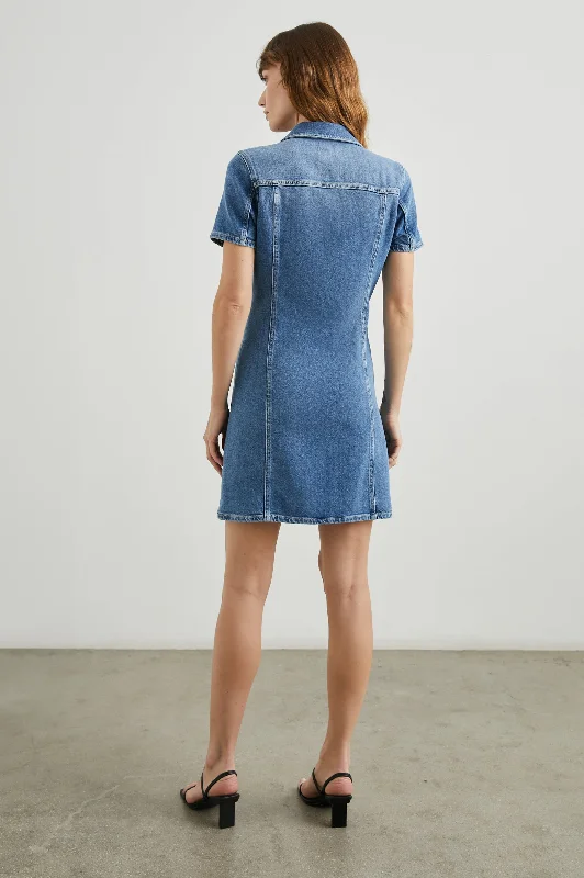 PASADENA DRESS - CADET BLUE