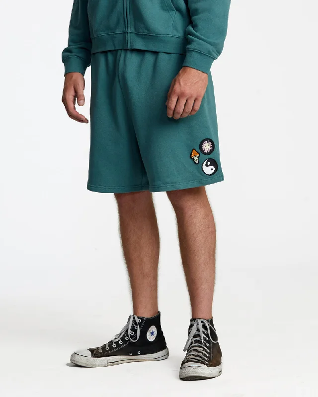 Rose Machado Baggy Oversized Sweat Shorts - Teal