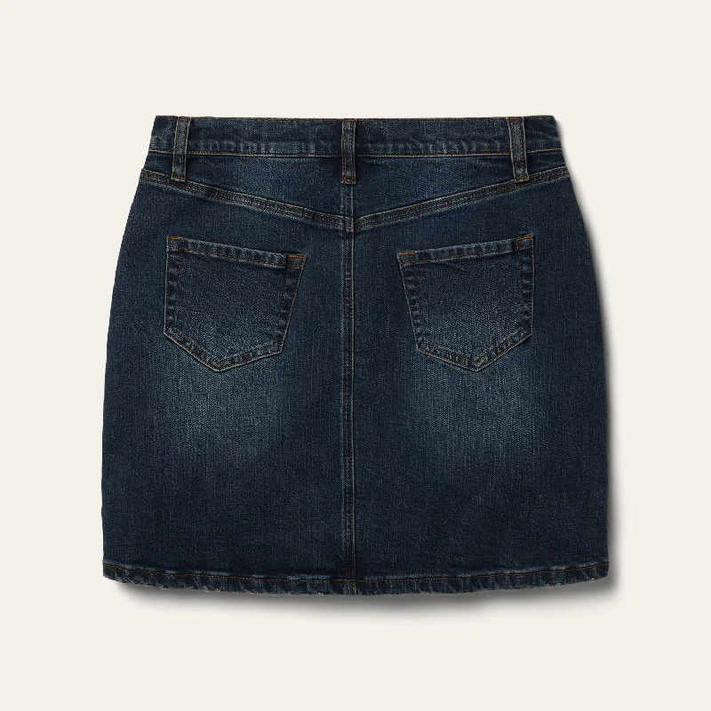 Stretch Denim 5-Pocket Skirt