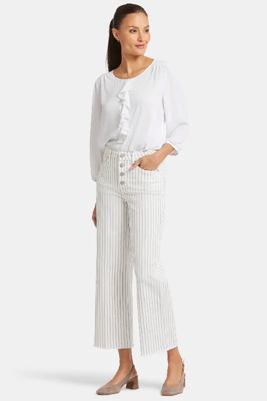 Teresa Wide Leg Ankle Jeans - Beach Cruise Stripe